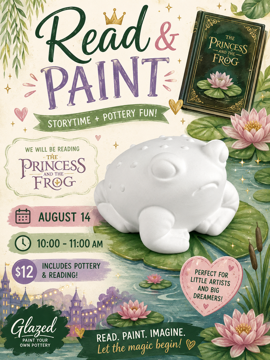 Princess & the Frog - Read & Paint