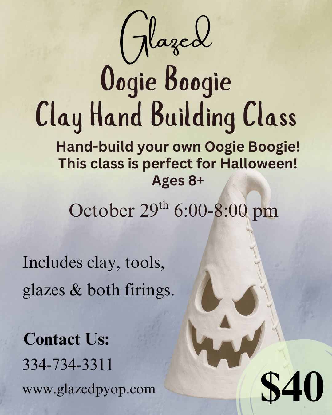 Oogie Boogie - Clay hand building class