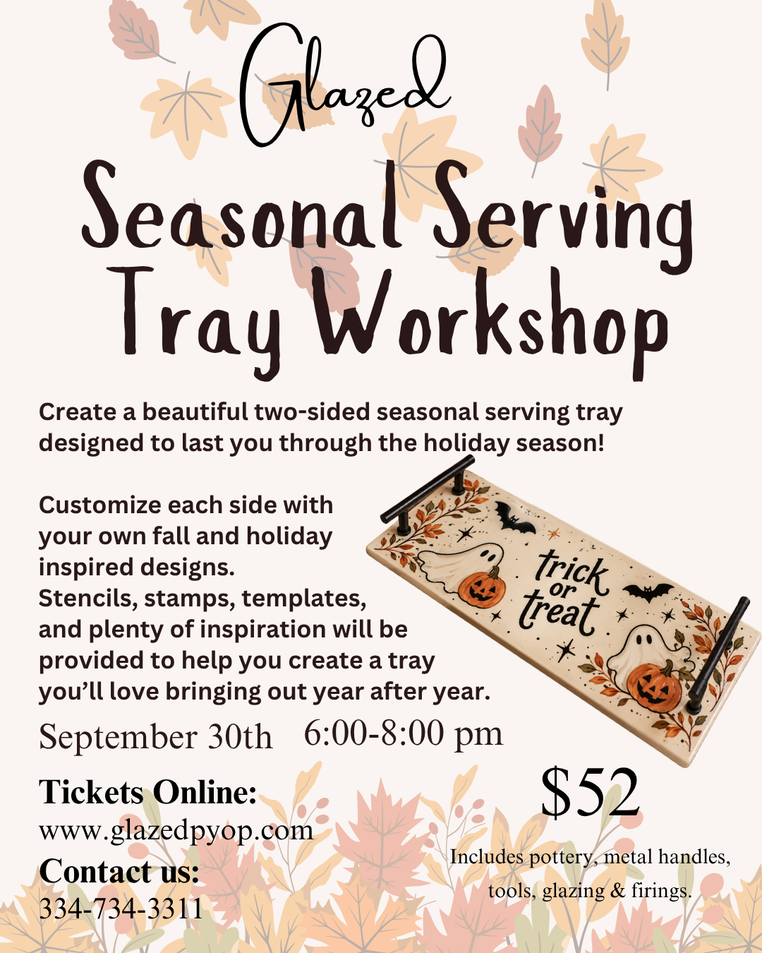 Seasonal Serving Tray Workshop